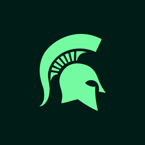 light green Spartan helmet on dark green background, placeholder portrait image. 