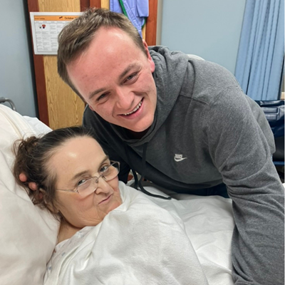 Dennis with his mother