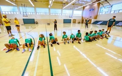 Students exercising