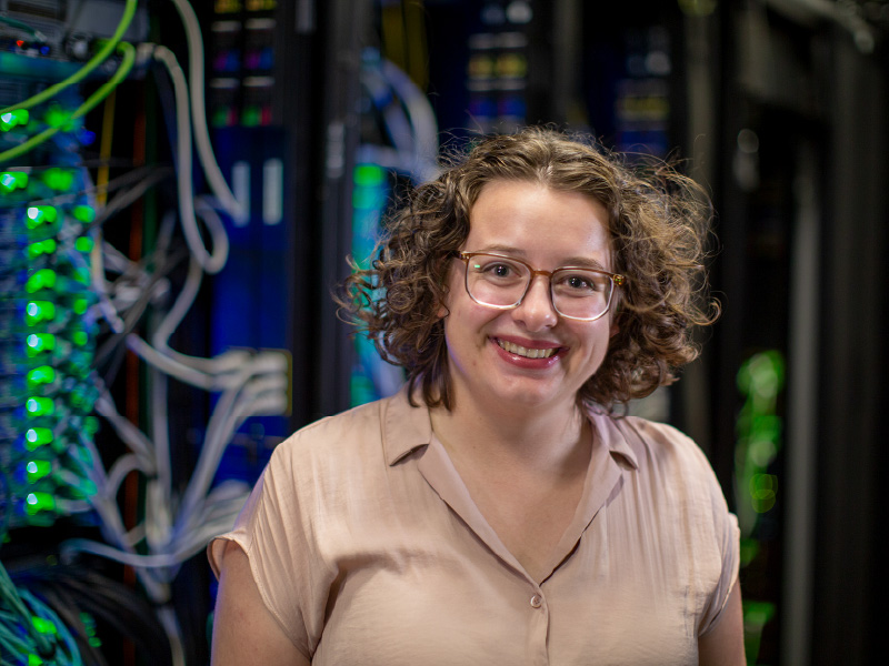 Heidi Krauss poses in the data center