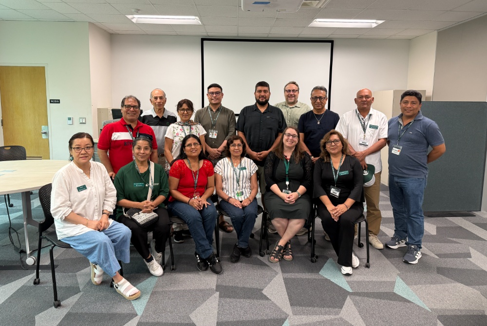 Members of the MSU Global health Institute and César Vallejo University with MSU Library staff.