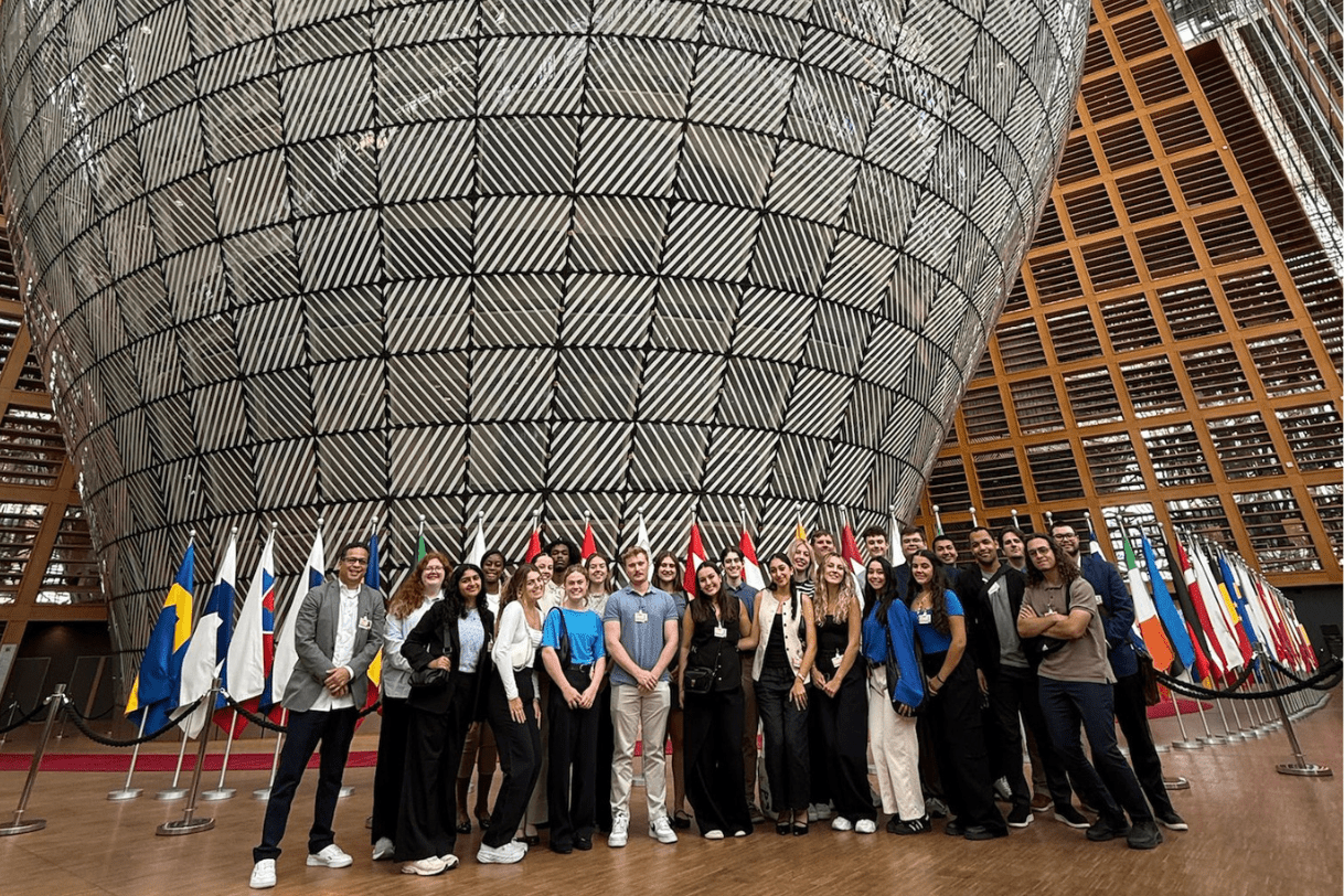 Madisonians in the Europa building at the European Council during the 