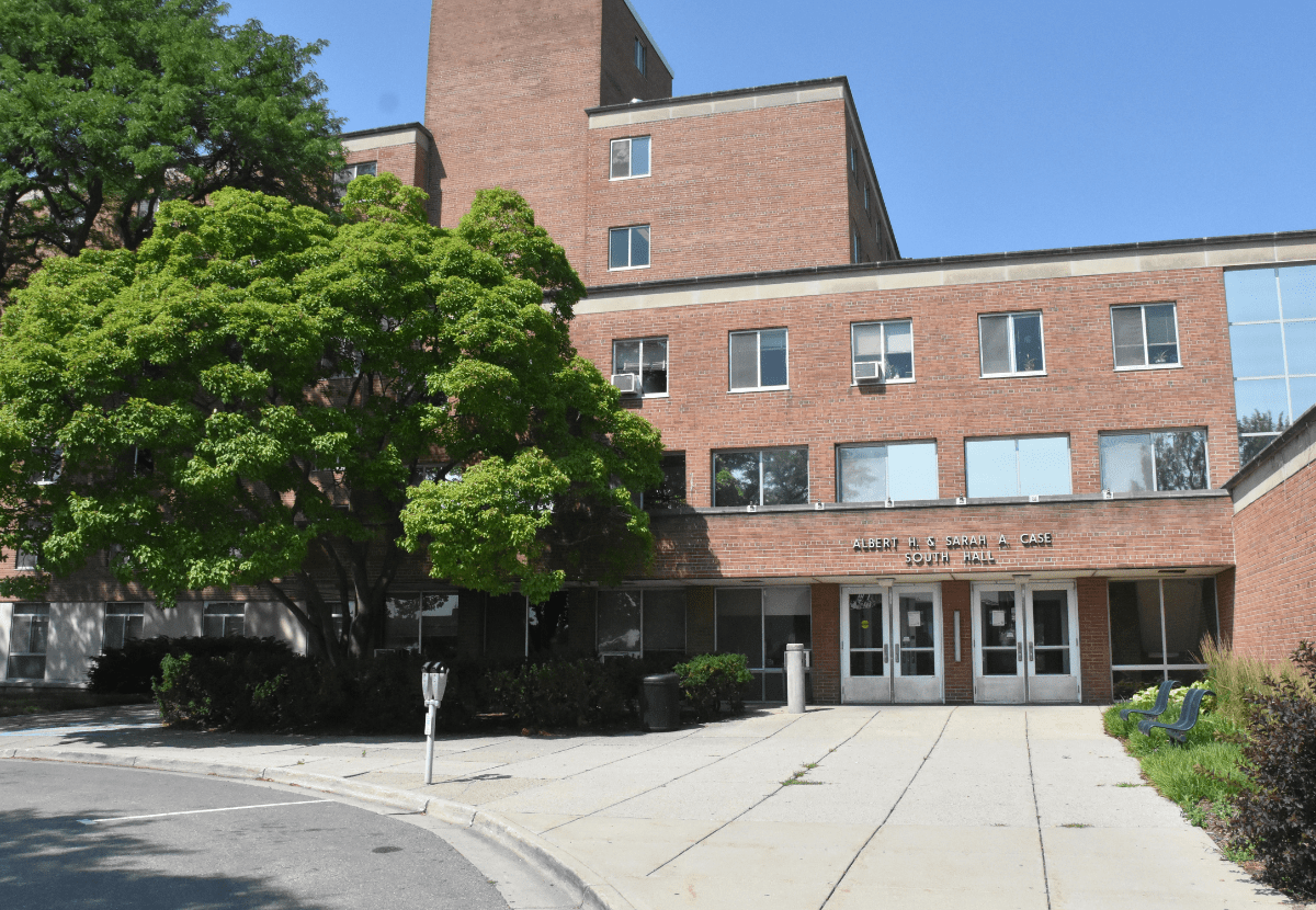 Exterior photo of Case Hall.