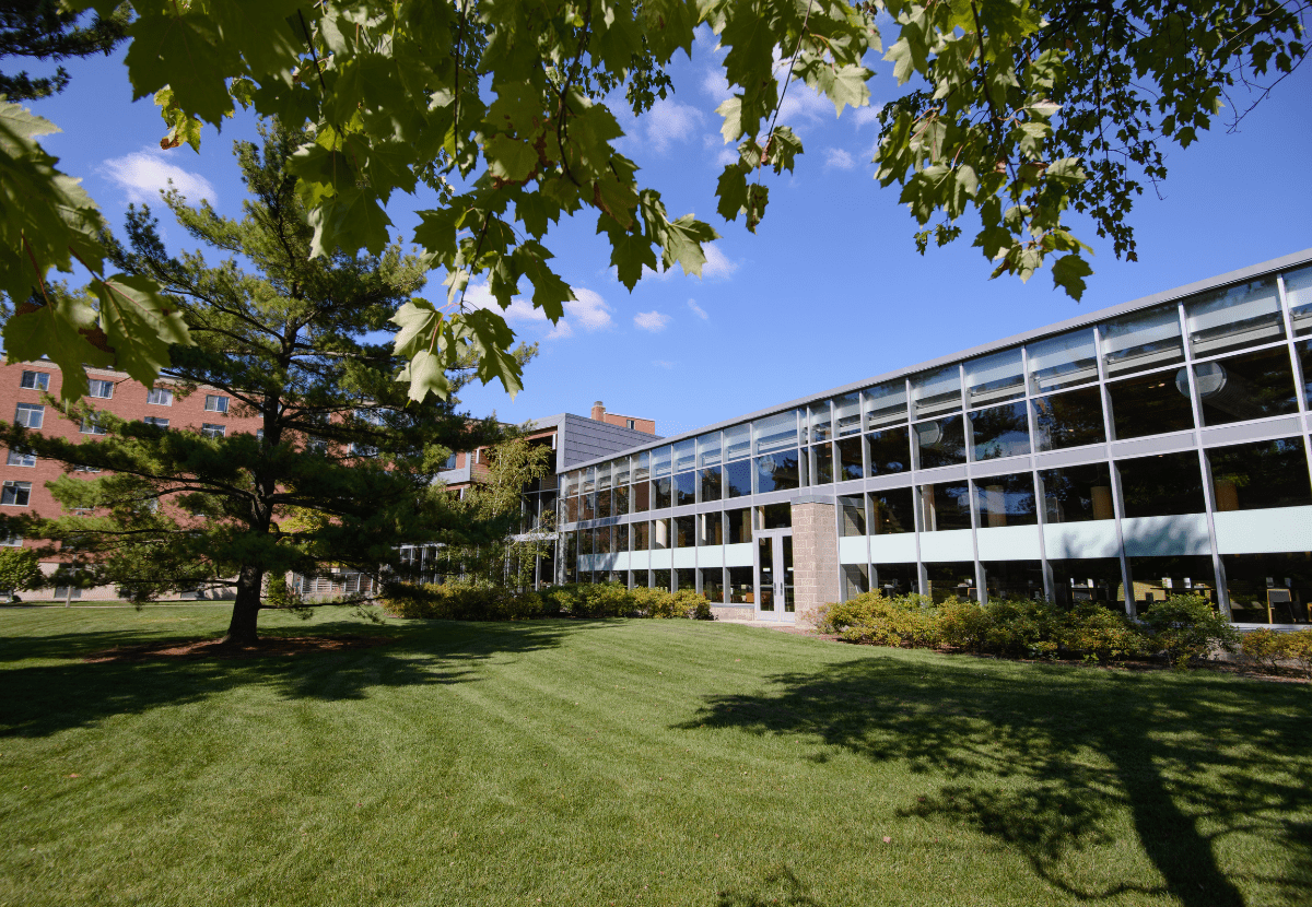Exterior photo of Case Hall.