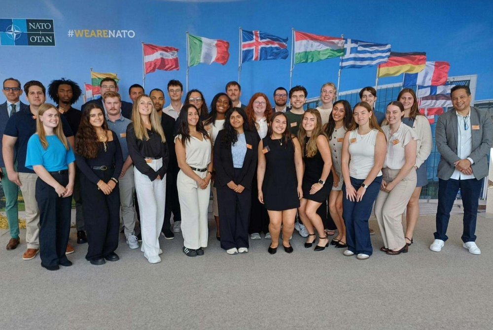 Michigan State University James Madison College students visit NATO headquarters during International Relations in Brussels study abroad program