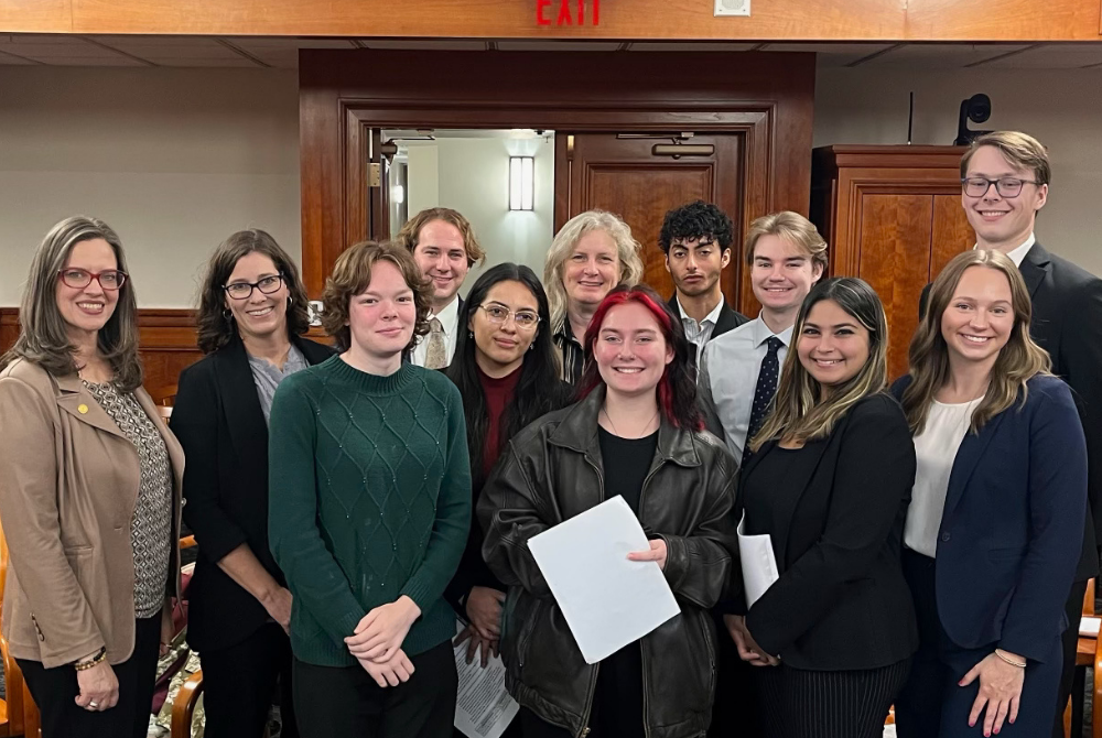 Members of Spartan Food Security Council on the day they testified in front of the Higher Education Committee in October 2023.