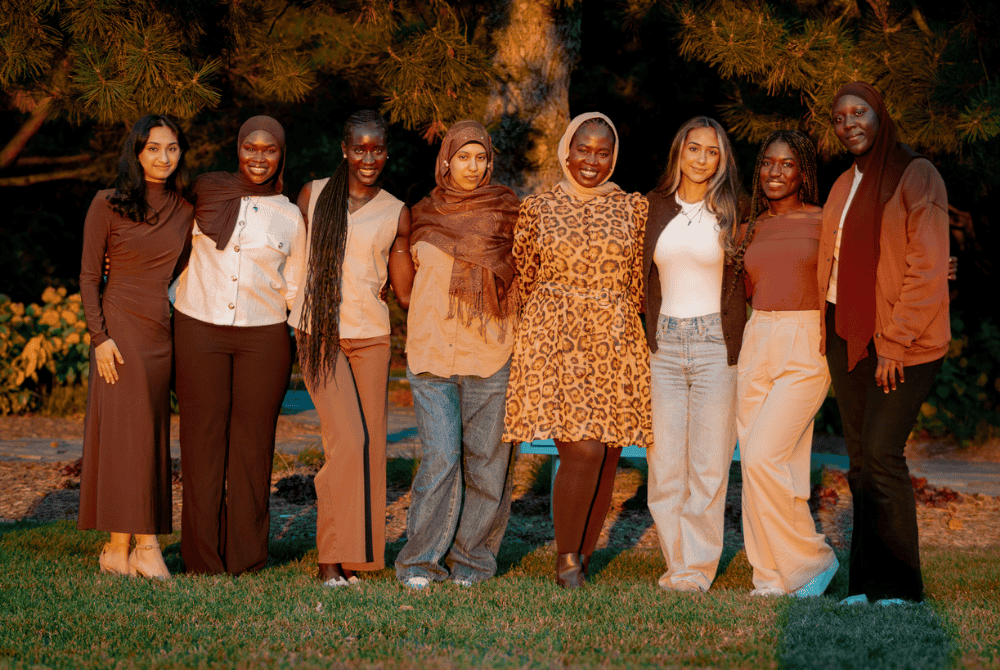 Photo shows founding members of MSU sorority Beta Kappa Mu.