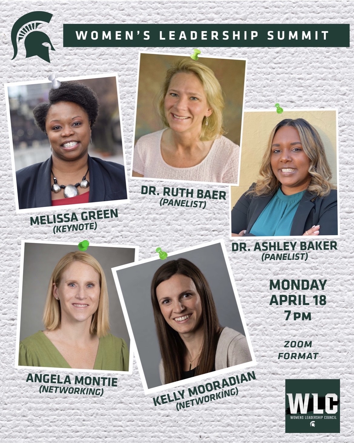 Melissa Green with other speakers for the Women's Leadership Summit.