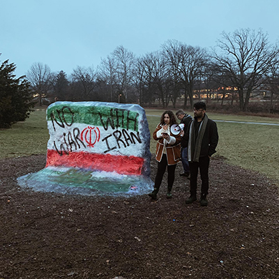 Rosa with other organizers at the Rock