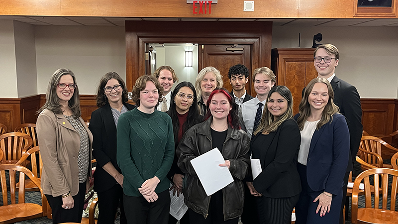 Members of Spartan Food Security attend HFC Committee Hearing