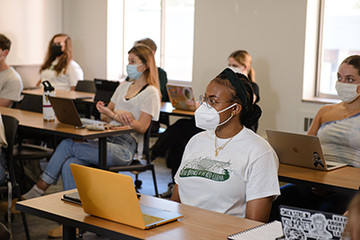 students seated in a class