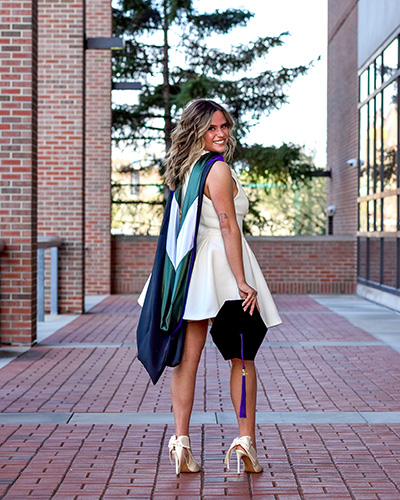 Daria G. Lindquist on the Law College veranda