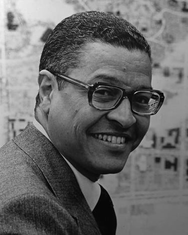 Black and white photograph of Clifton Wharton