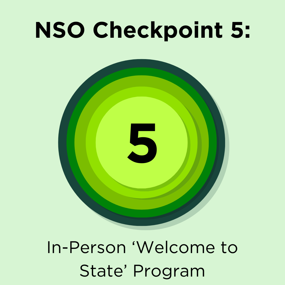 NSO Checkpoint 5: In-Person 'Welcome to State' Program