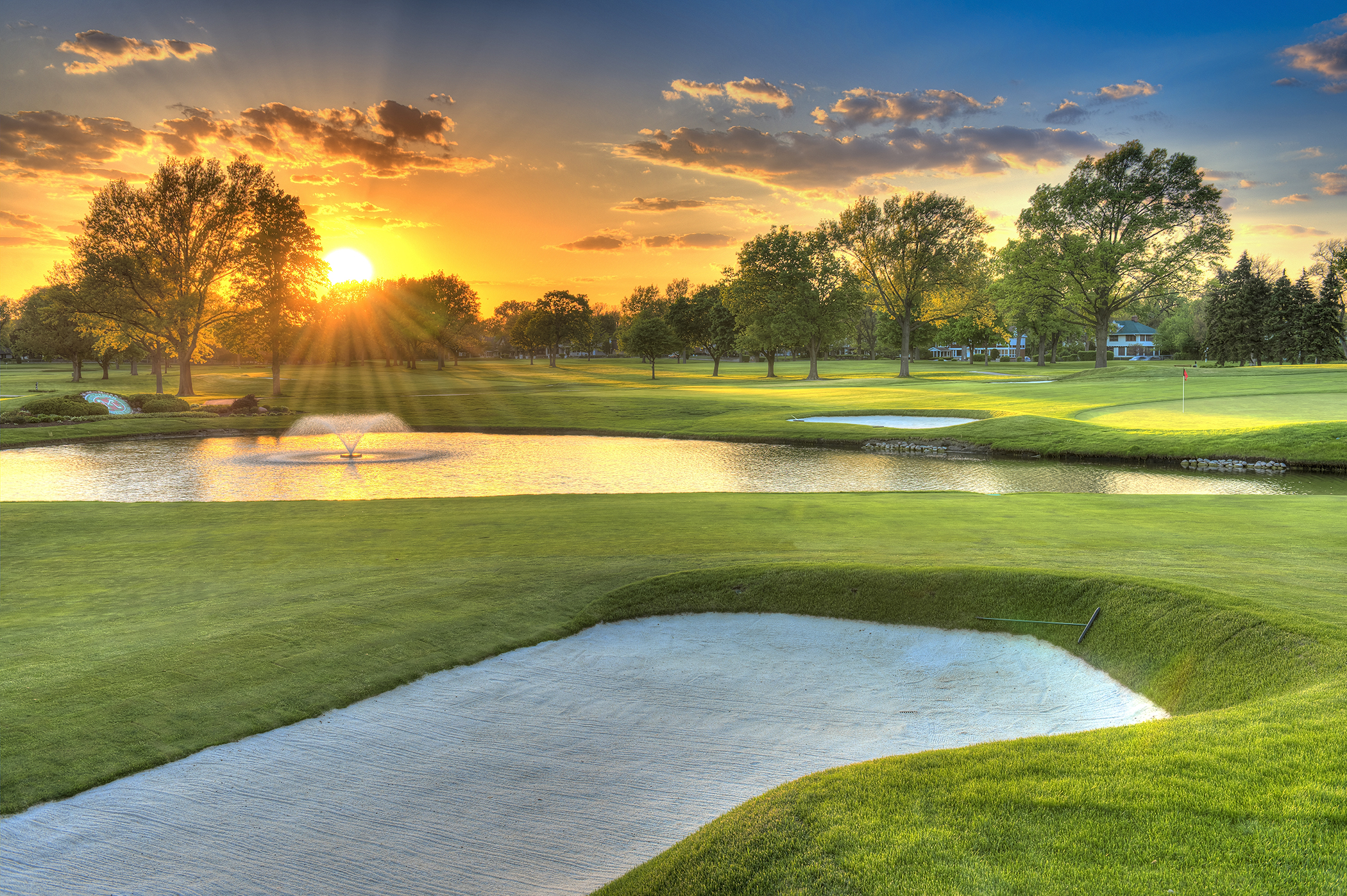 Photo of Ray’s Restoration Work at the 1898 Midlothian Country Club in Midlothian, IL. Holes 9 and 18. Photo Credit: Peter Schultz  
