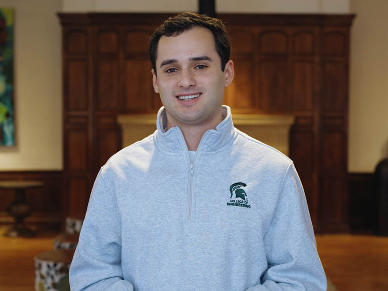 A photo of third-year MSU student Danny Horowitz.