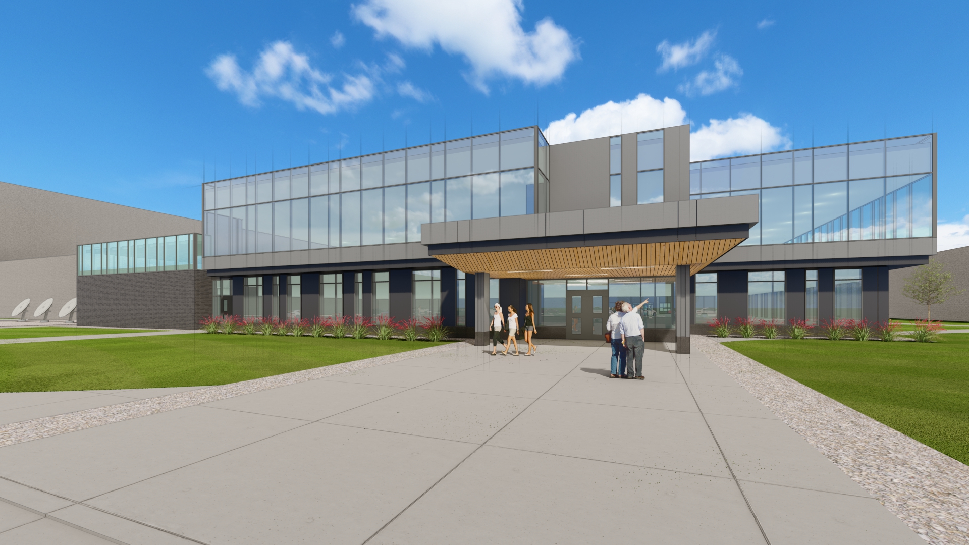 Rendering of potential exterior renovations made possible by a $47 million transformational commitment from alumnus Charles (Chuck) and Jacqueline (Jackie) Frasier