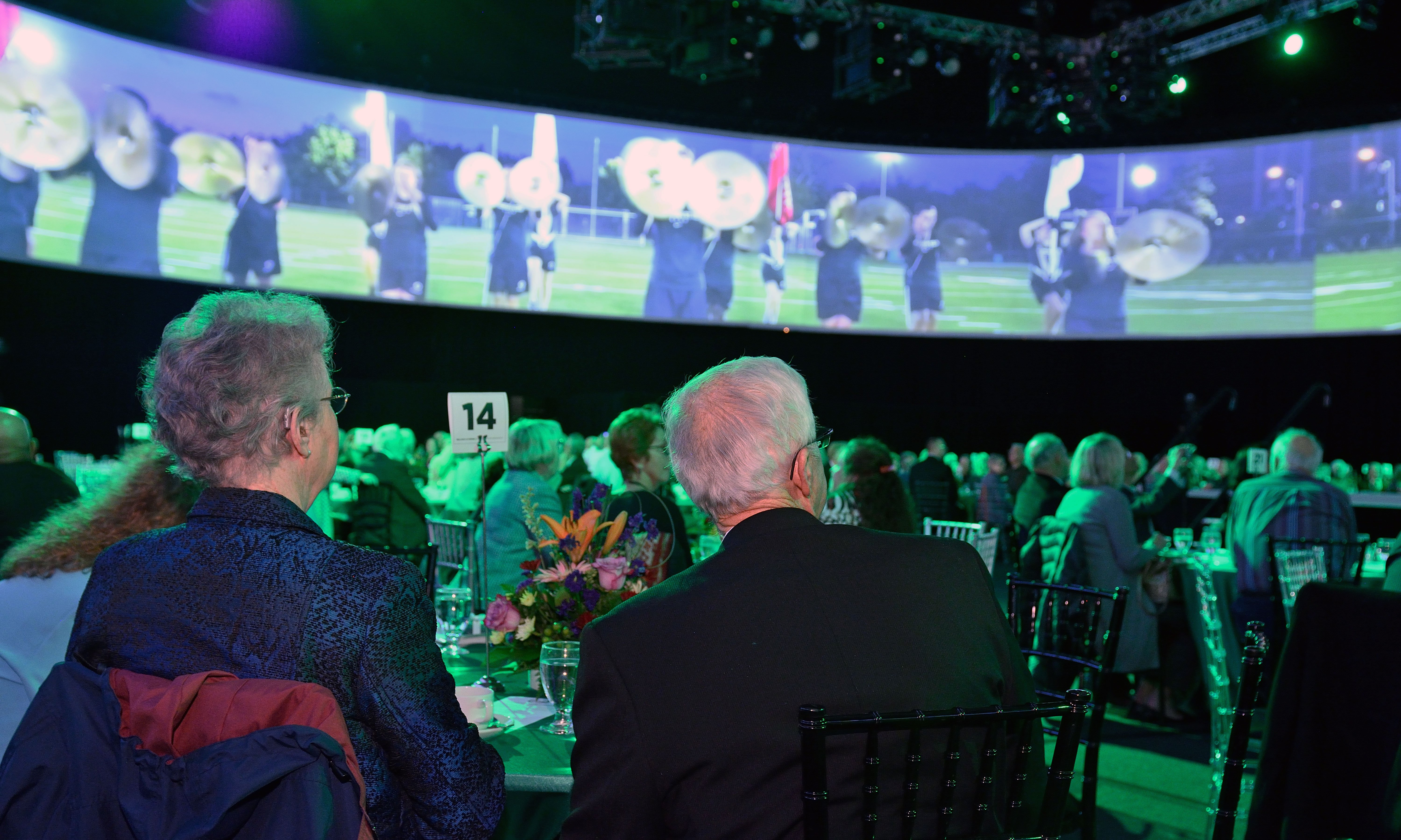Guests enjoy MSU Drumline.