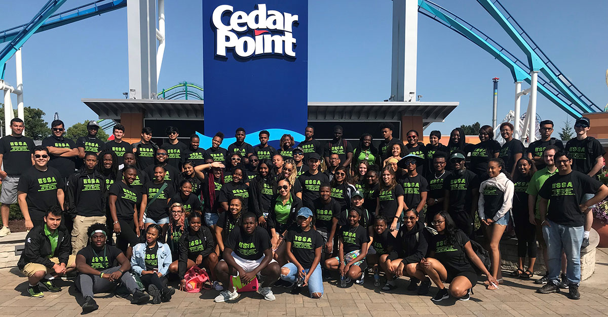 ESSA students gather on an official visit to Cedar Point