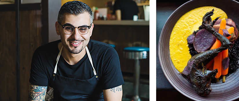 George Azar and dish from his restaurant