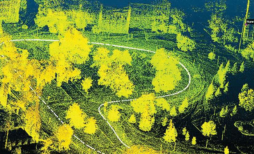 lidar image of west circle drive