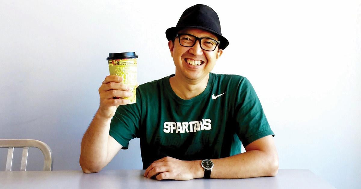 Iwan Syahril with coffee