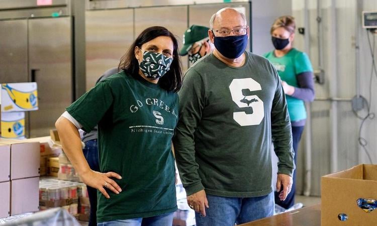 Two Calhoun Spartans posing 