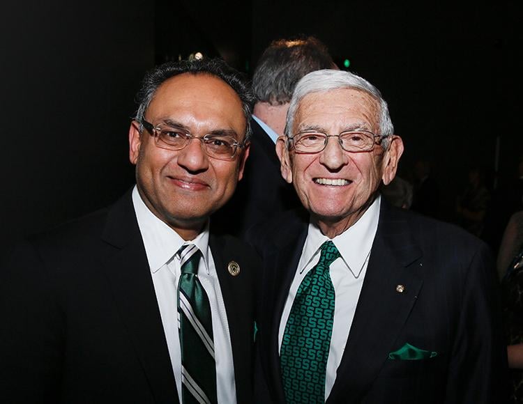 Sanjay Gupta and Eli Broad