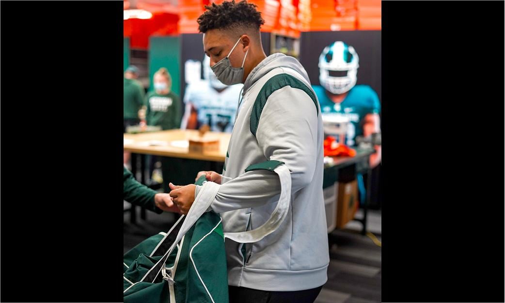 student preps equipment