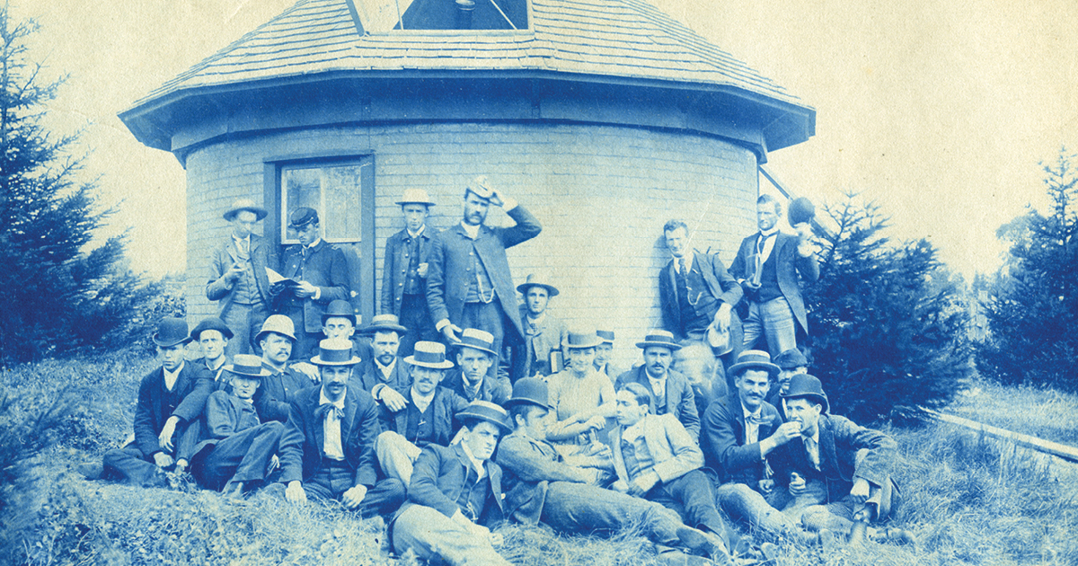 Historical image of old MSU observatory