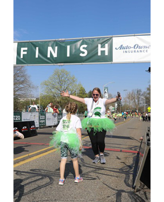 Racers at the finish line