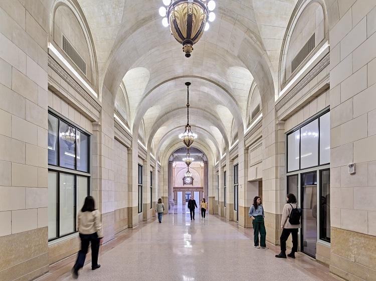 Arcade toward the ticket office
