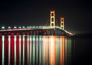 Photo of Mackinac Bridge in Northern Michigan