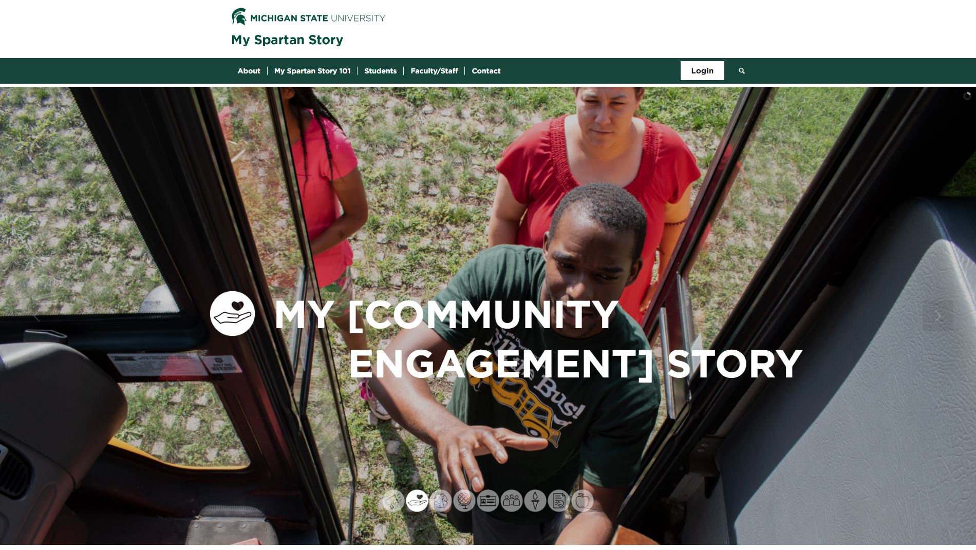 Screenshot of a website homepage