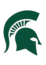 MSU Spartan helmet graphic colored in Spartan green.