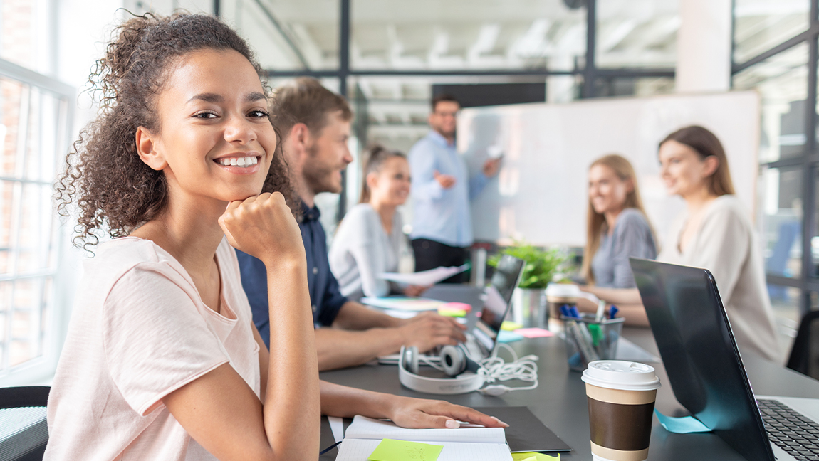 Students collaborate in a bright meeting room, reflecting the leadership, service, and community focus of MSU’s nonprofit leadership, religion, and social change program for those pursuing a philanthropy degree.