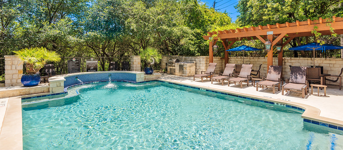 Pool at MAA Barton Creek luxury apartment homes in Austin, TX