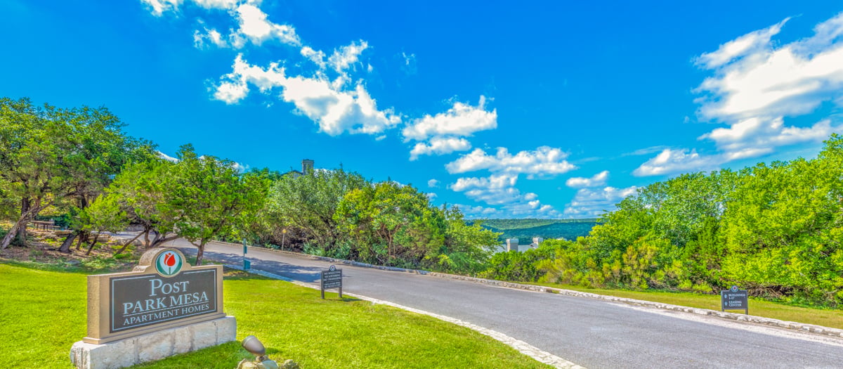 Entrance to MAA Park Mesa luxury apartment homes in Austin, TX