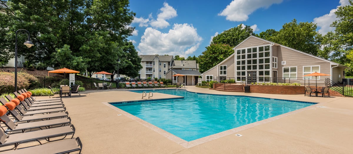 Pool at Colonial Village at Chase Gayton luxury apartment homes in Richmond, VA