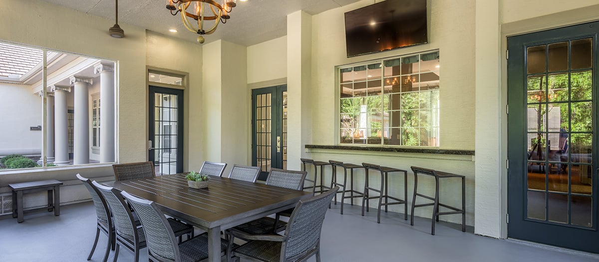 Outdoor Clubhouse at MAA Liberty Park luxury apartment homes in Birmingham, AL