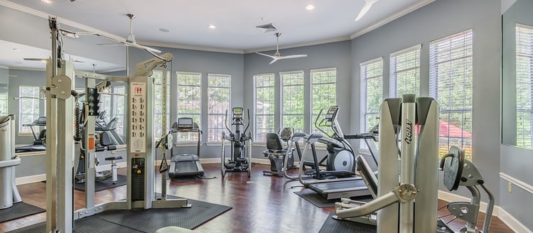 Gym at MAA Liberty Park luxury apartment homes in Birmingham, AL