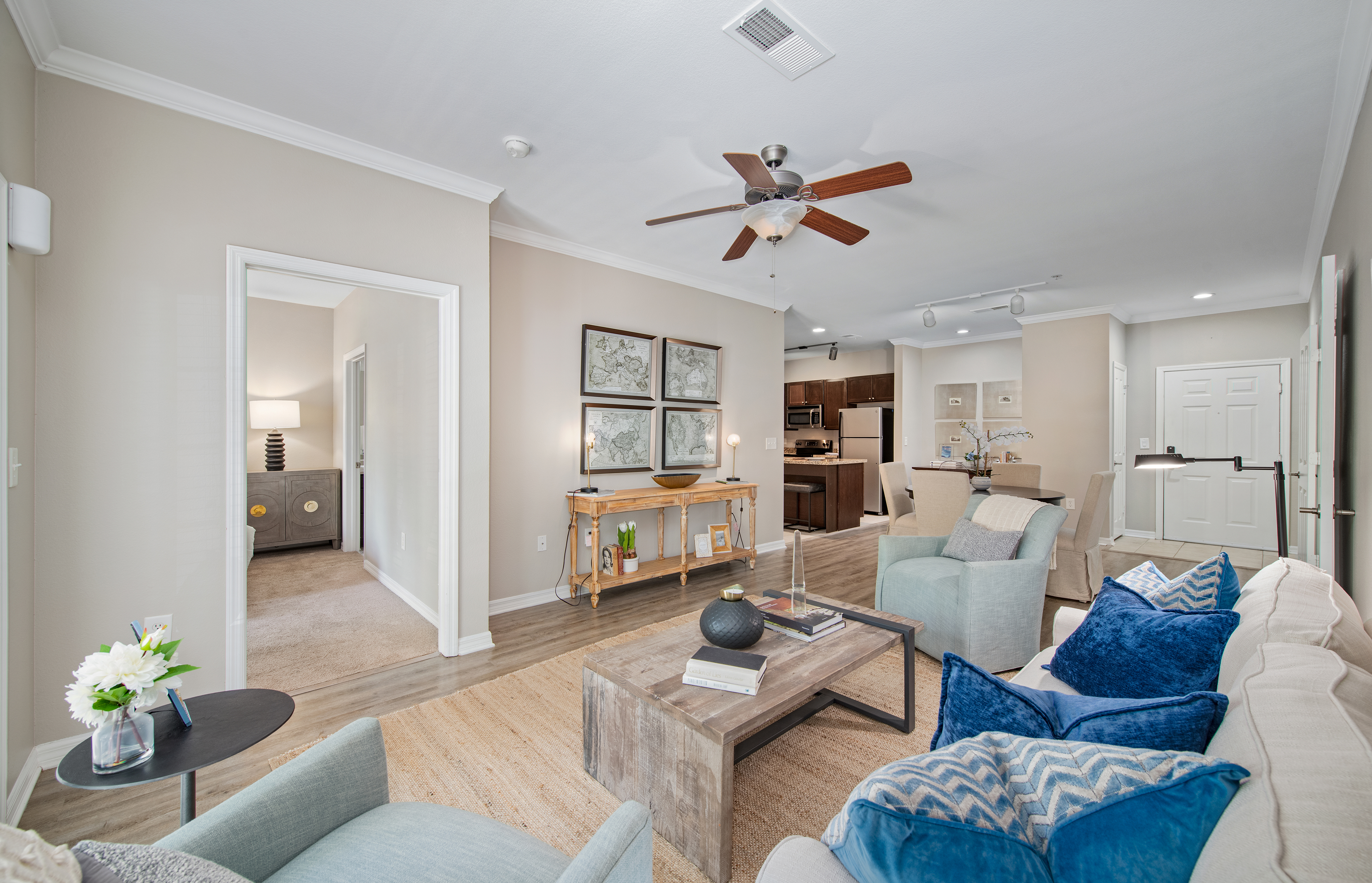 Model living room at MAA Ross Bridge in Birmingham, AL