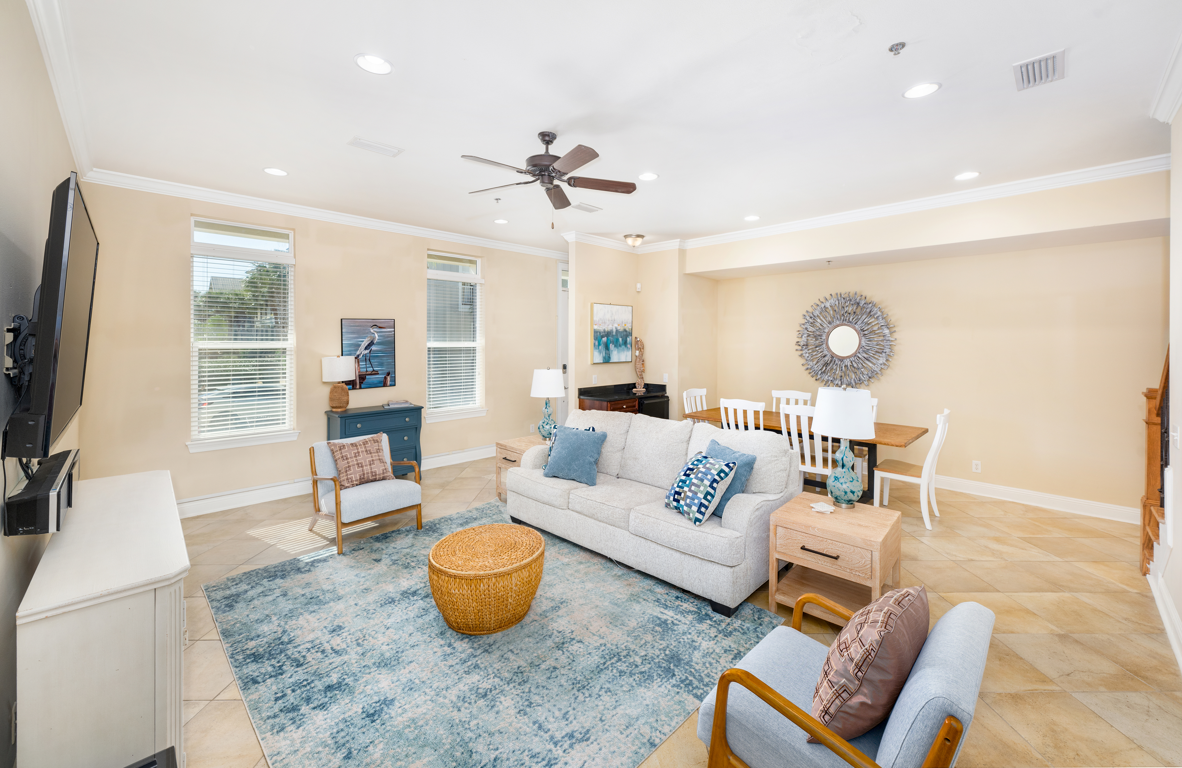 Living room at MAA Cypress Village luxury apartment homes in Orange Beach, AL