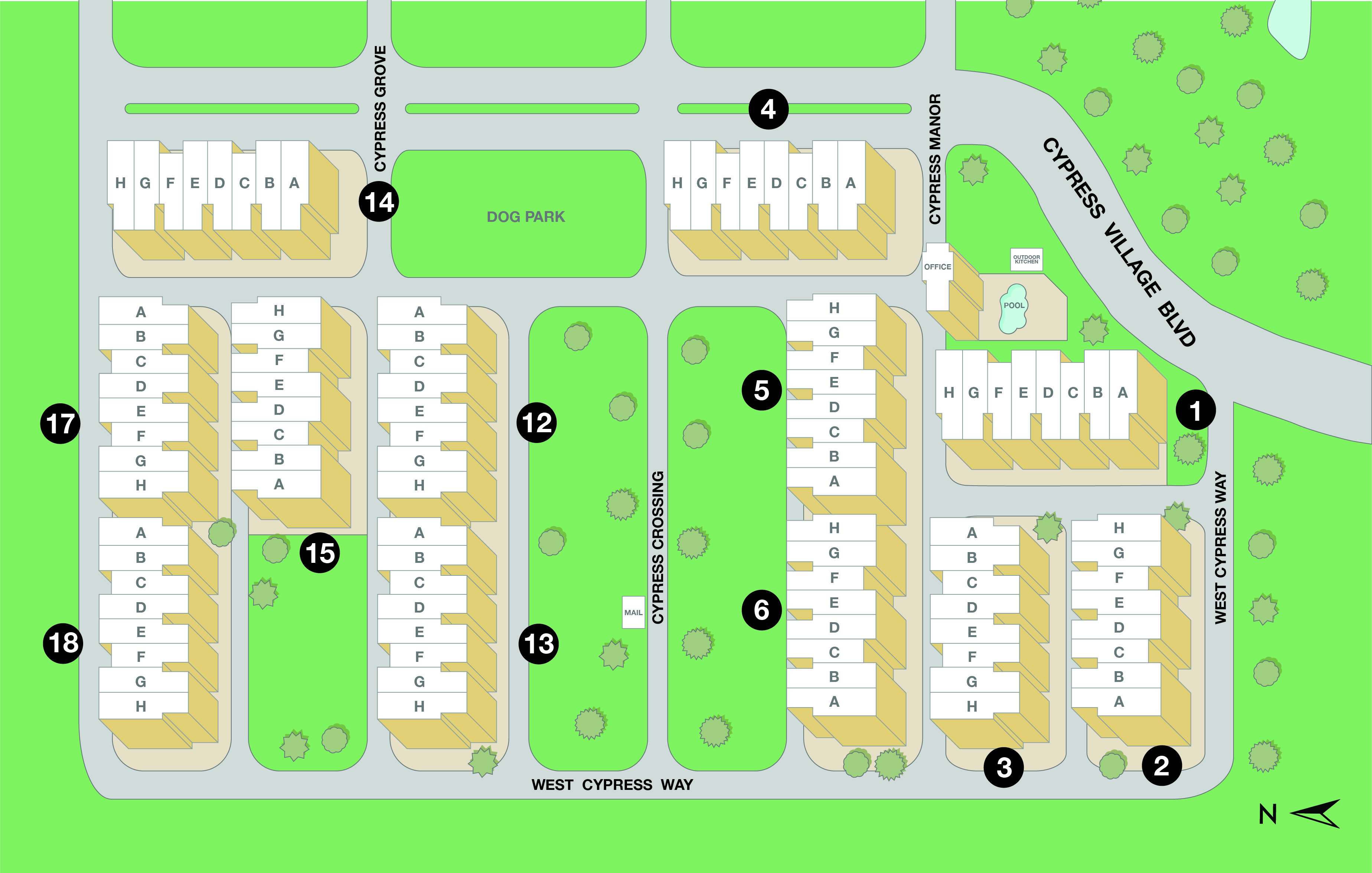 MAA Cypress Village Property Sitemap