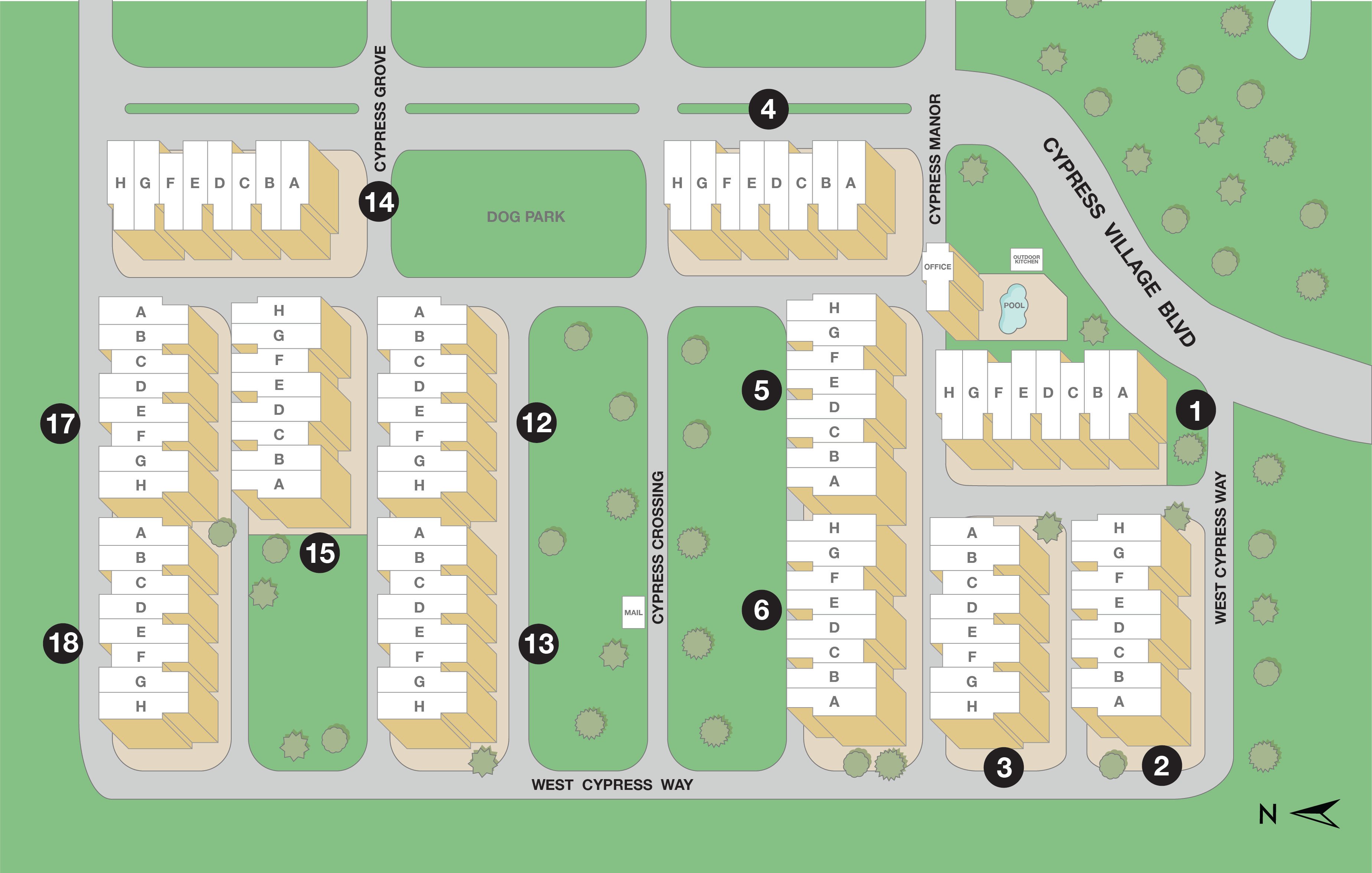 MAA Cypress Village Property Sitemap