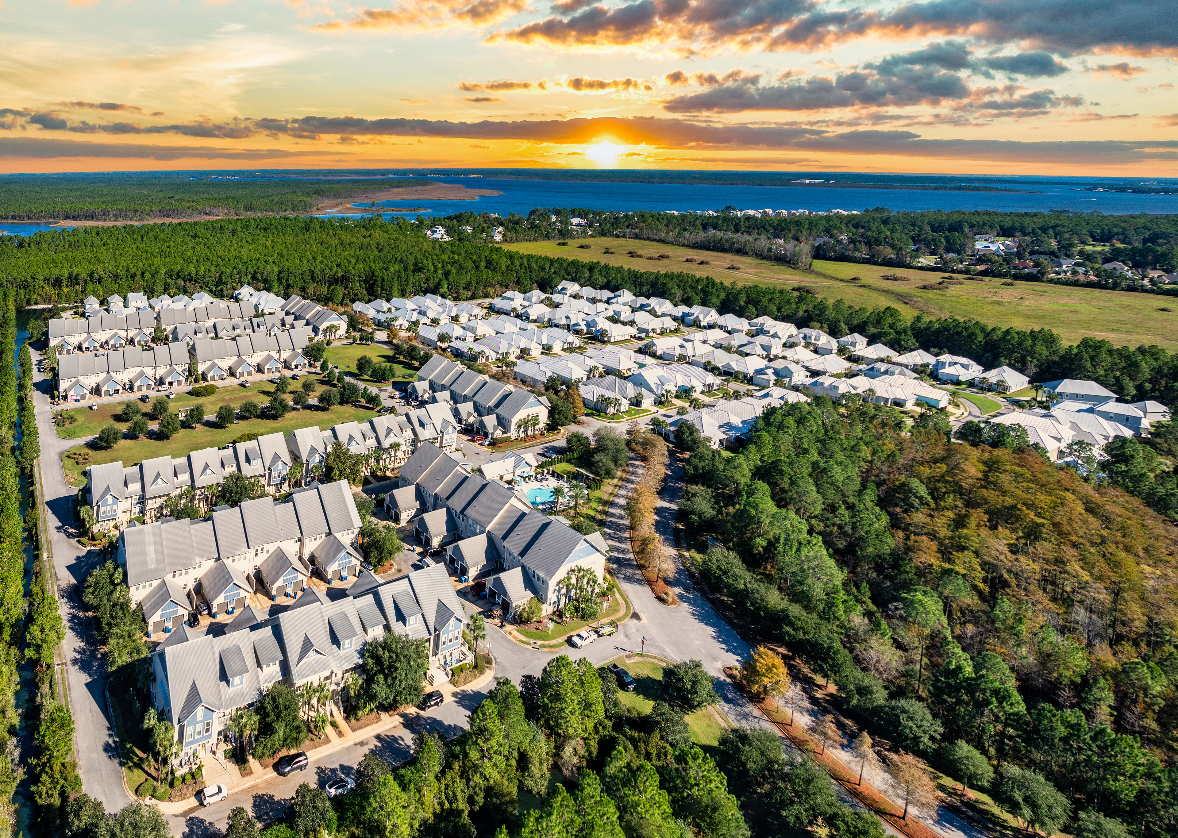 Aerial at MAA Cypress Village luxury apartment homes in Orange Beach, AL