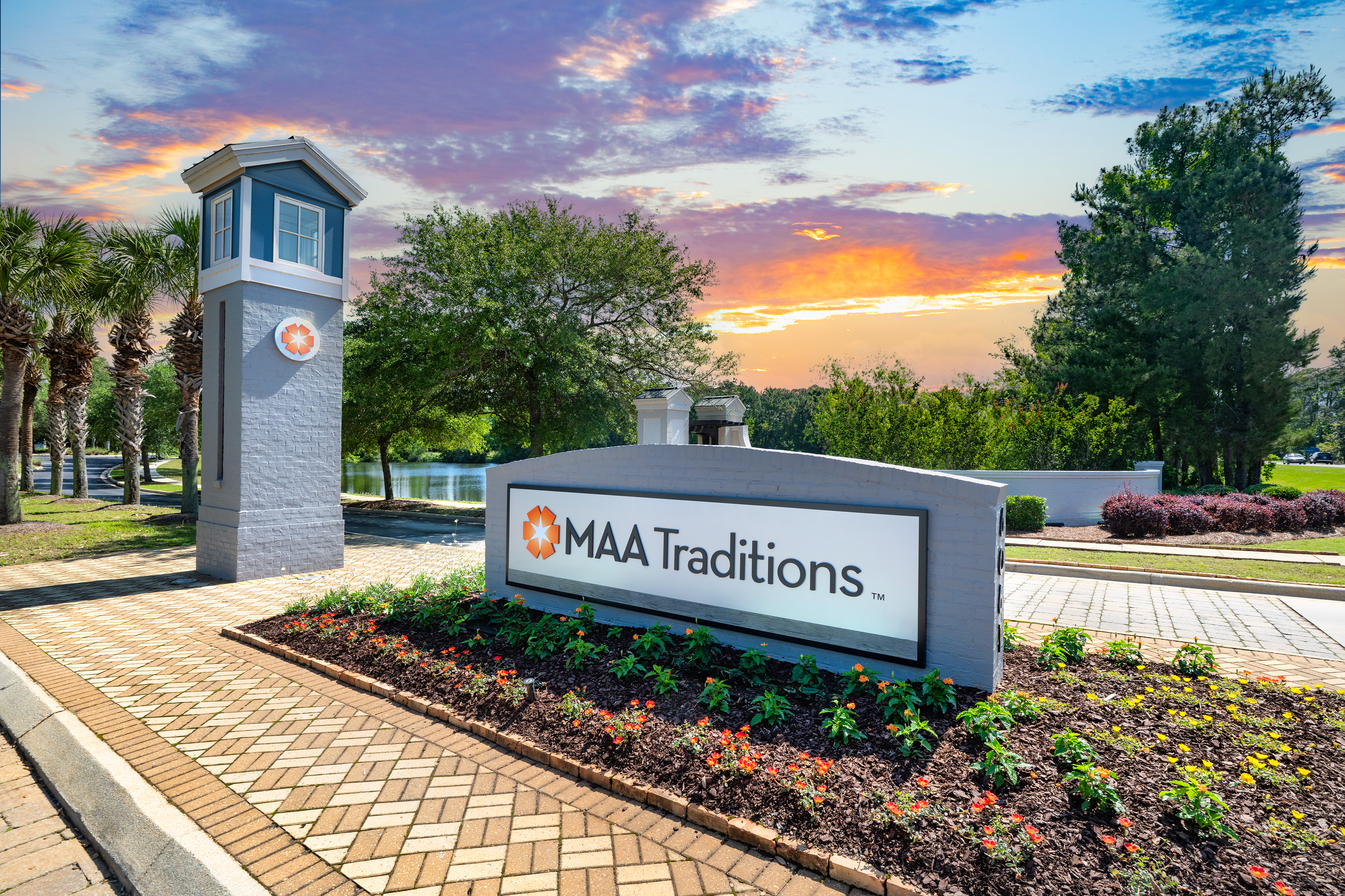 Signage to MAA Traditions luxury apartment homes in Gulf Shores, AL