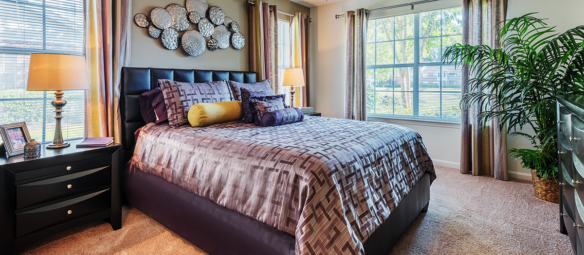 Bedroom 3 at MAA Madison Lakes luxury apartments homes in Huntsville, AL 