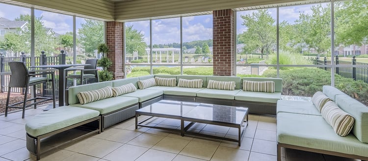 Porch 2 at MAA Madison Lakes luxury apartments homes in Huntsville, AL