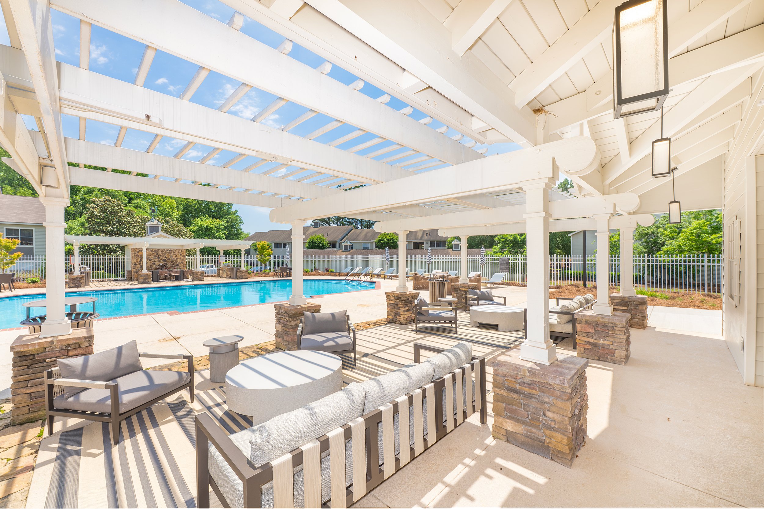 Pool lounge at MAA Providence Main luxury apartment homes in Huntsville, AL